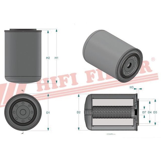 Filtre Hydraulique SH 56107 Hifi Filter référence fournisseur HIFSH56107
